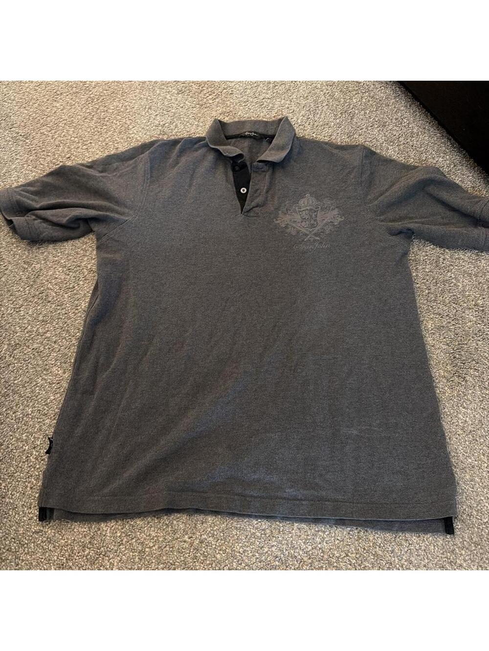 Sean John Men's Grey Polo-shirt